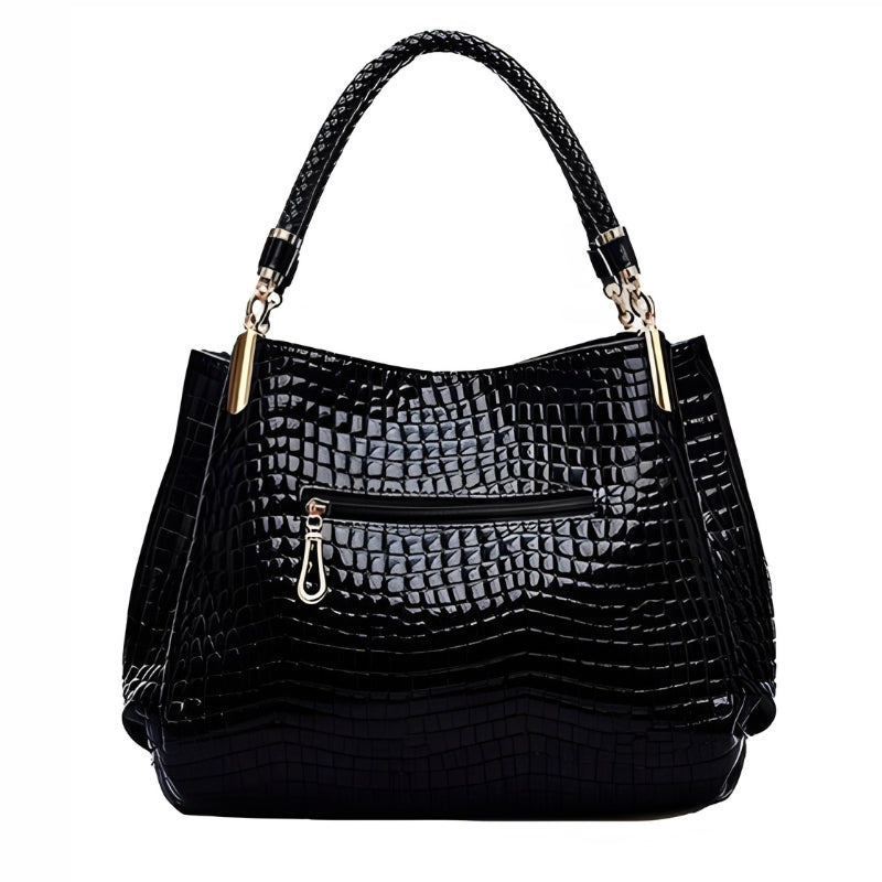 Sac à effet croco noir