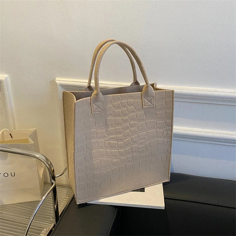 Sac à effet matelassé, décontracté et format tote