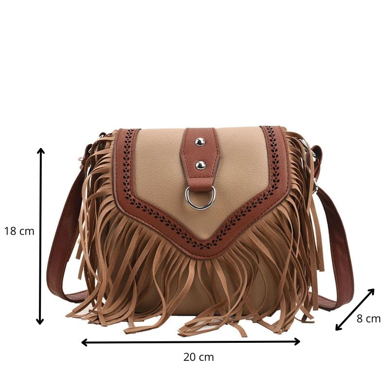 Sac à franges style besace