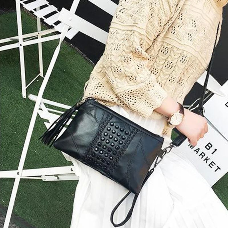 Sac à franges tendance, petit modèle à main