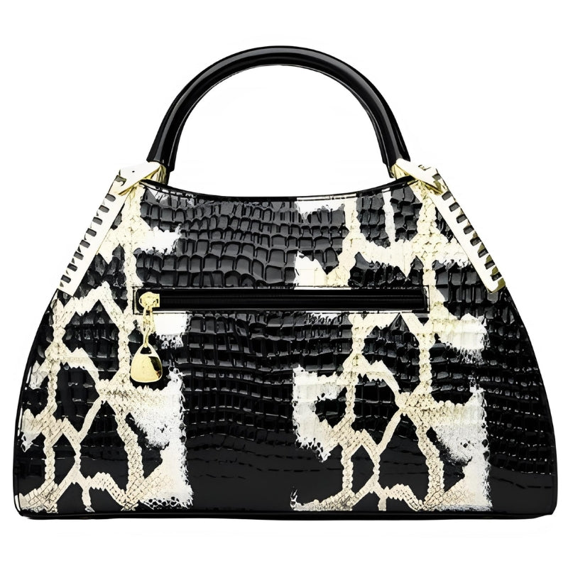 Sac à imprimé serpent avec poignées
