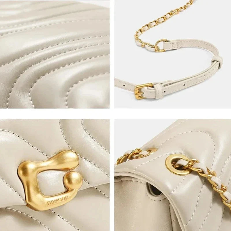 Sac à l’allure moderne, luxueuse et matelassée