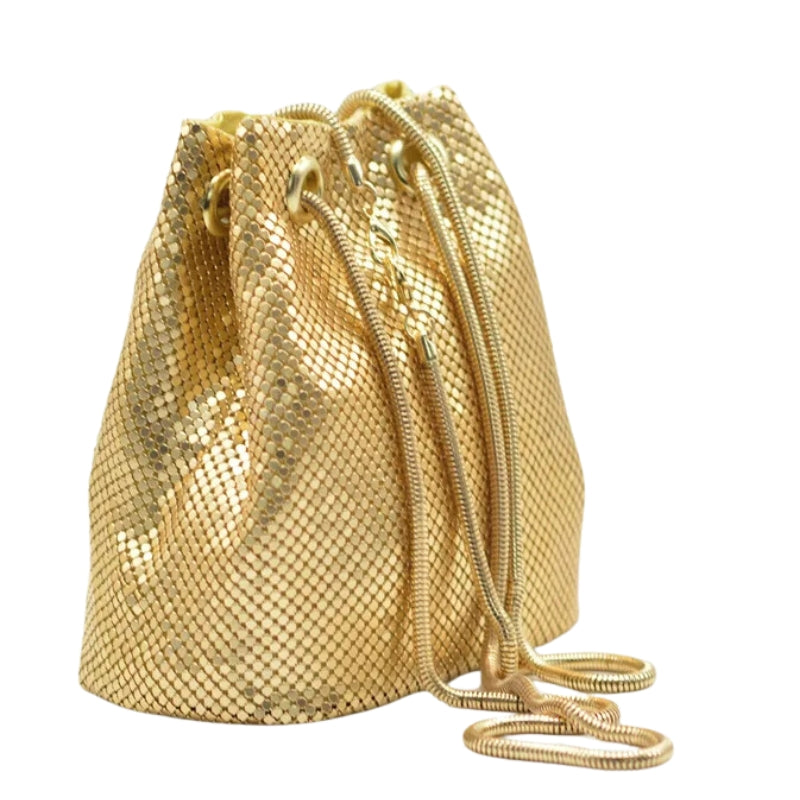 Sac à main à finition métallisée