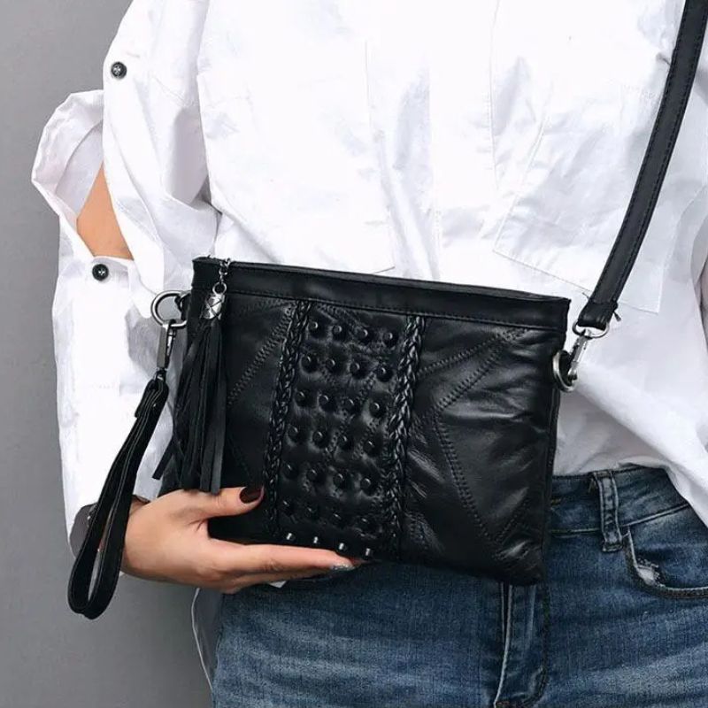 Sac à main à franges tendance, petit format