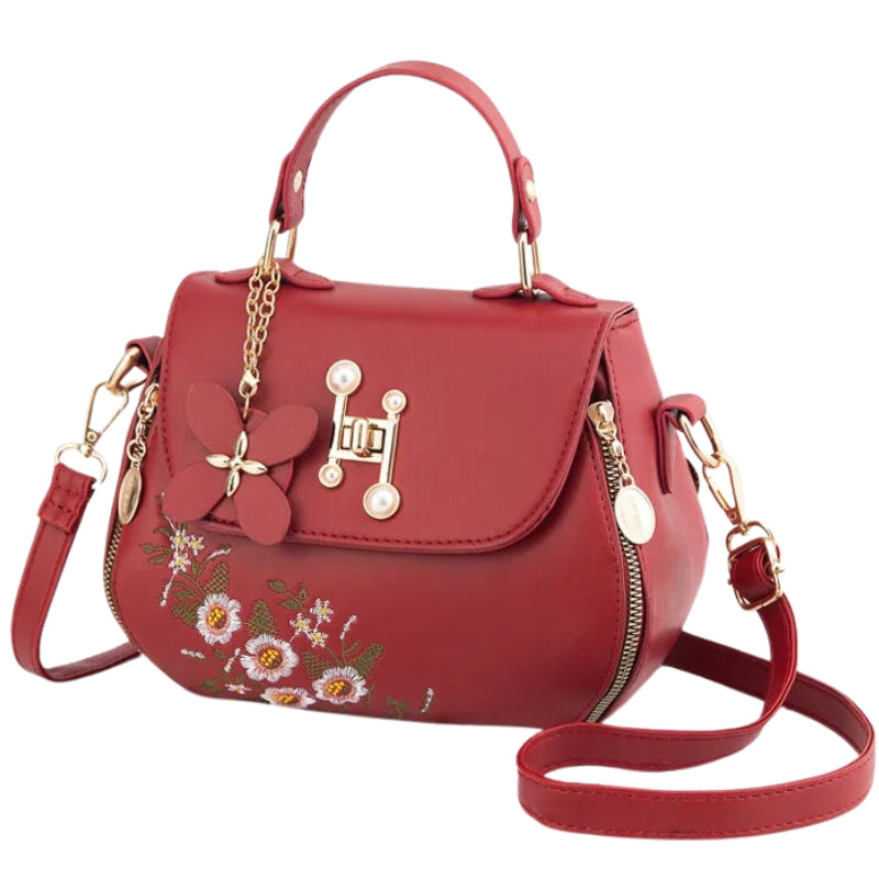 Sac à main agrémenté de broderies