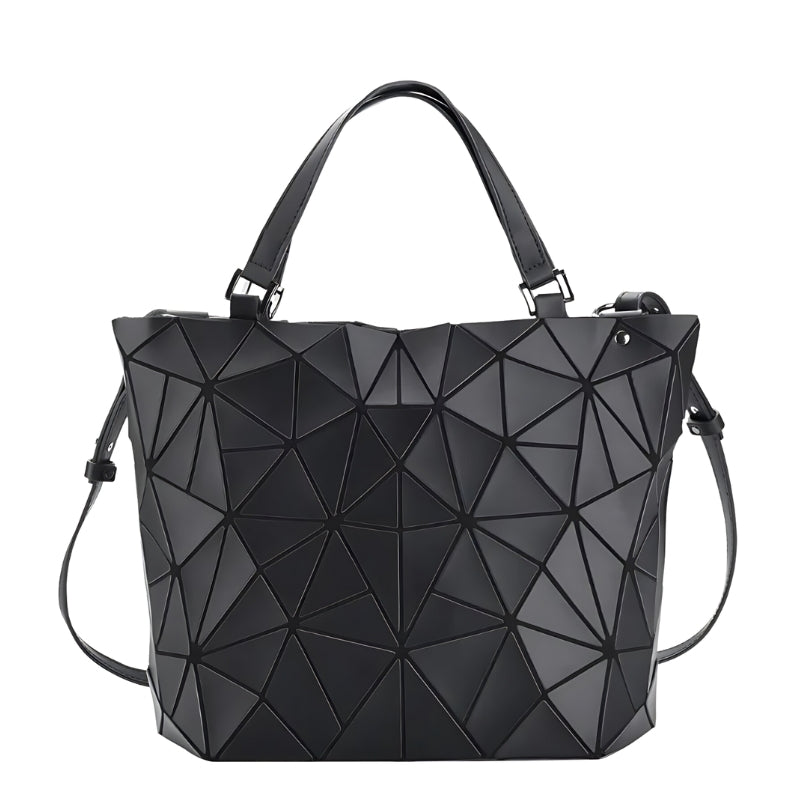 Sac à main arborant un motif géométrique