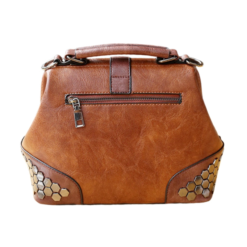Sac à main au coloris brun vintage