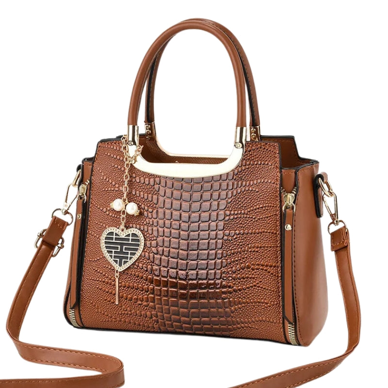 Sac à main au look croco