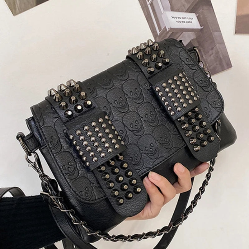 Sac à main au style tête de mort