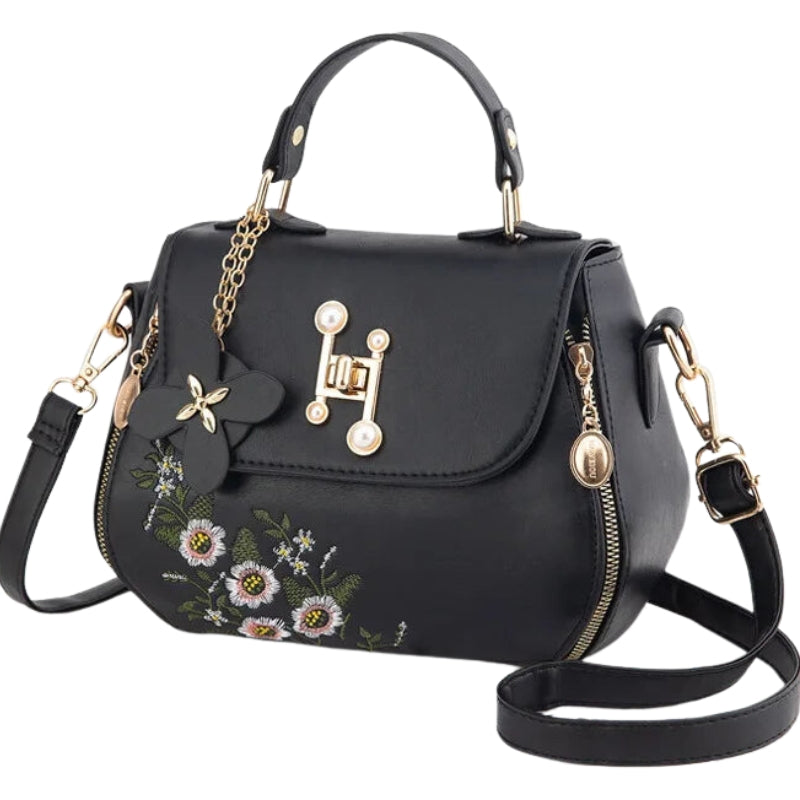 Sac à main aux motifs brodés