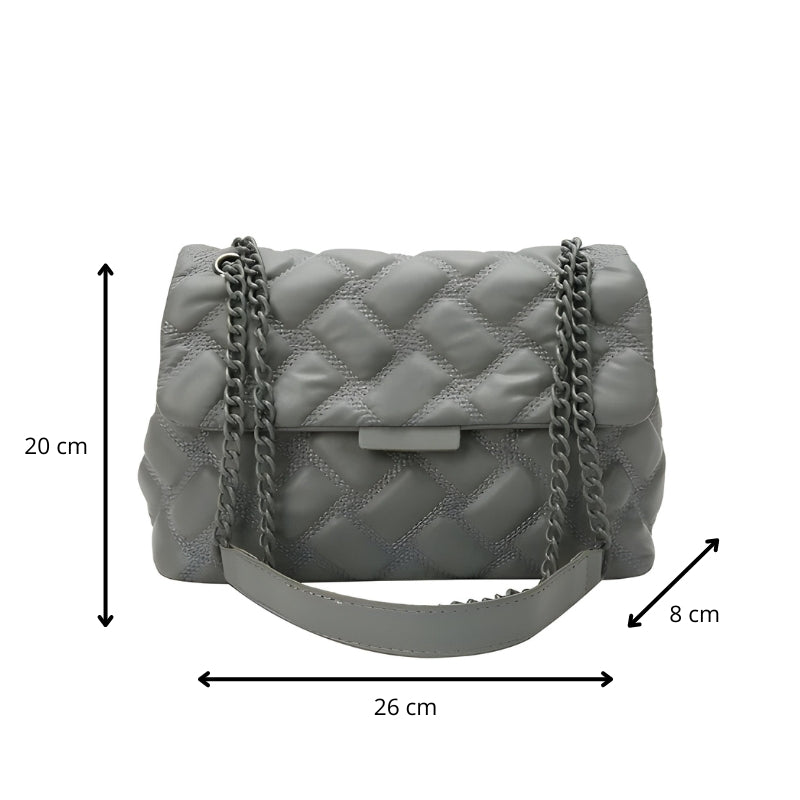 Sac à main avec chaîne et finition matelassée