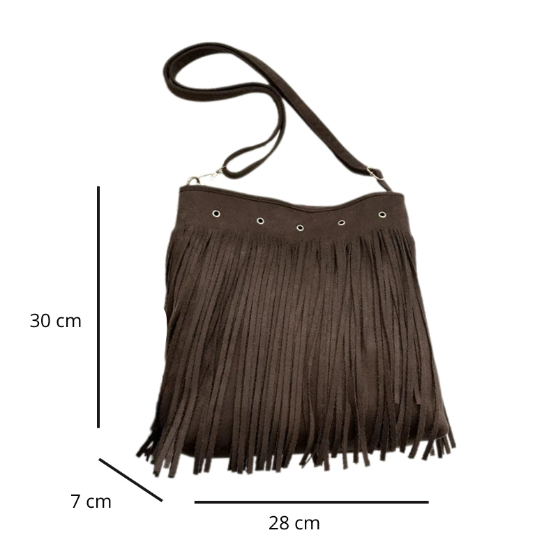 Sac à main avec frange stylée au look bohème chic