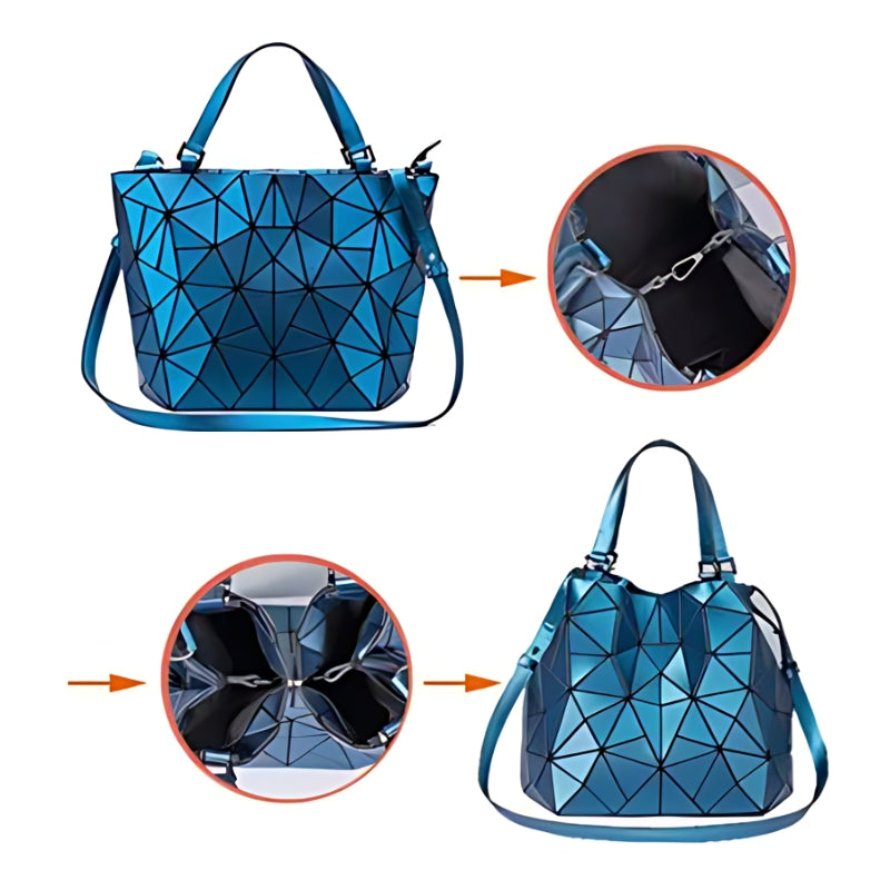 Sac à main avec imprimé géométrique