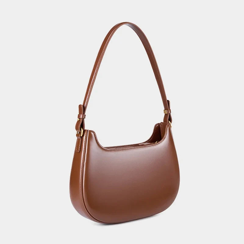 Sac à main baguette brun au style épuré