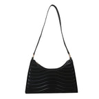 Sac à main baguette élégant en simili noir