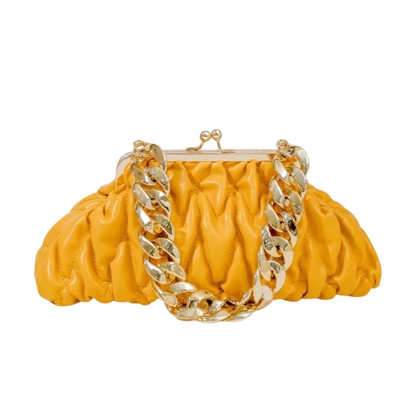 Sac à main bandoulière avec chaîne dorée