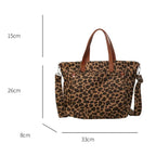 Sac à main bandoulière souple imprimé léopard