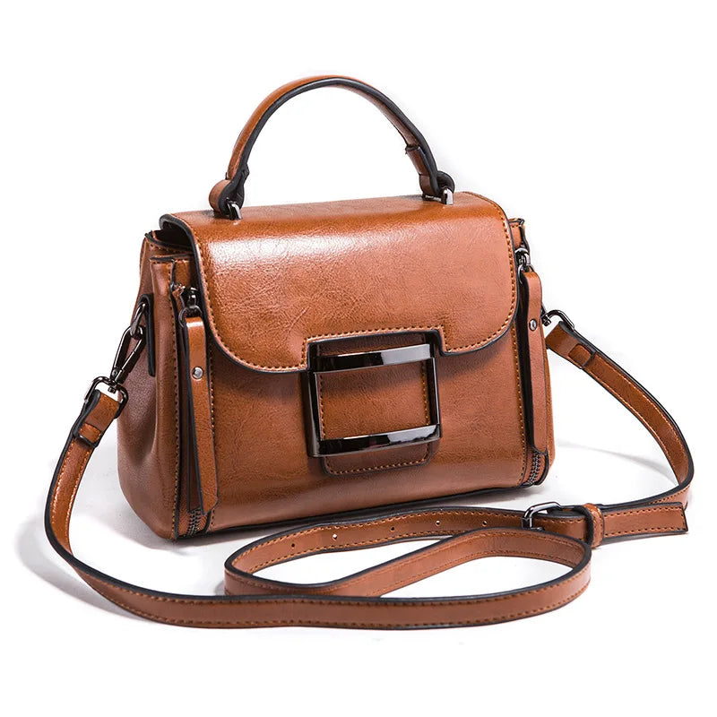 Sac à main bandoulière vintage marron pour femme