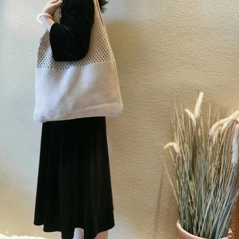 Sac à main bohème chic en tissu grand format