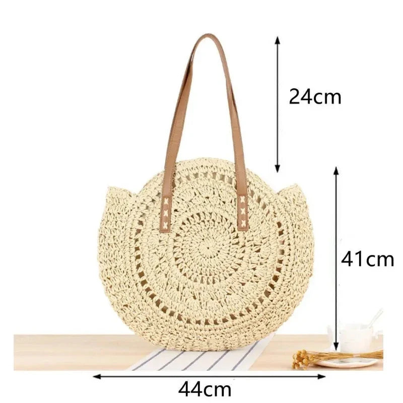 Sac à main bohème de forme panier rond
