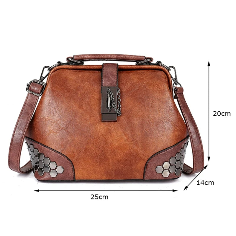 Sac à main brun au charme vintage