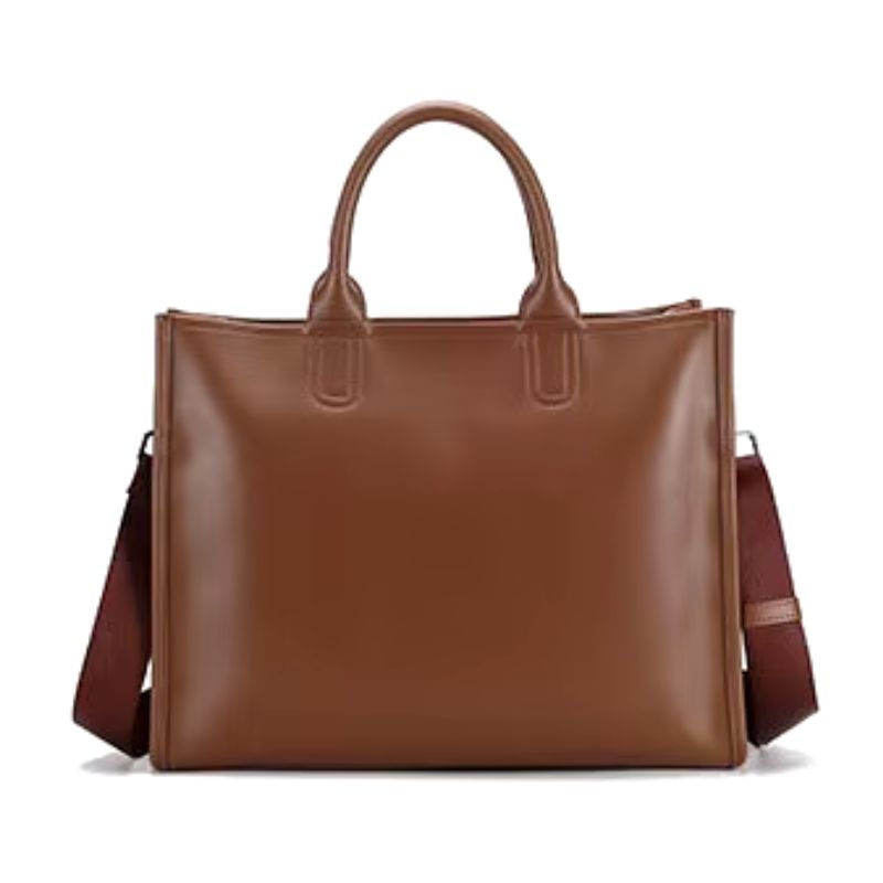Sac à main cabas marron avec bandoulière