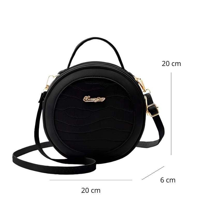 Sac à main chic de forme ronde