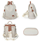 Sac à main convertible en sac à dos femme blanc en nylon