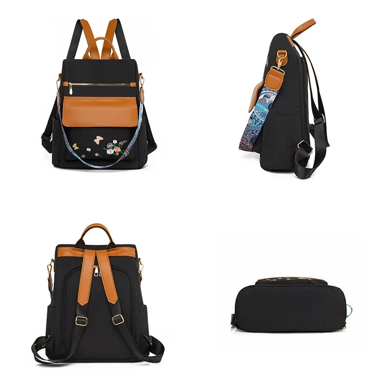 Sac à main convertible en sac à dos femme, tissu Oxford chic