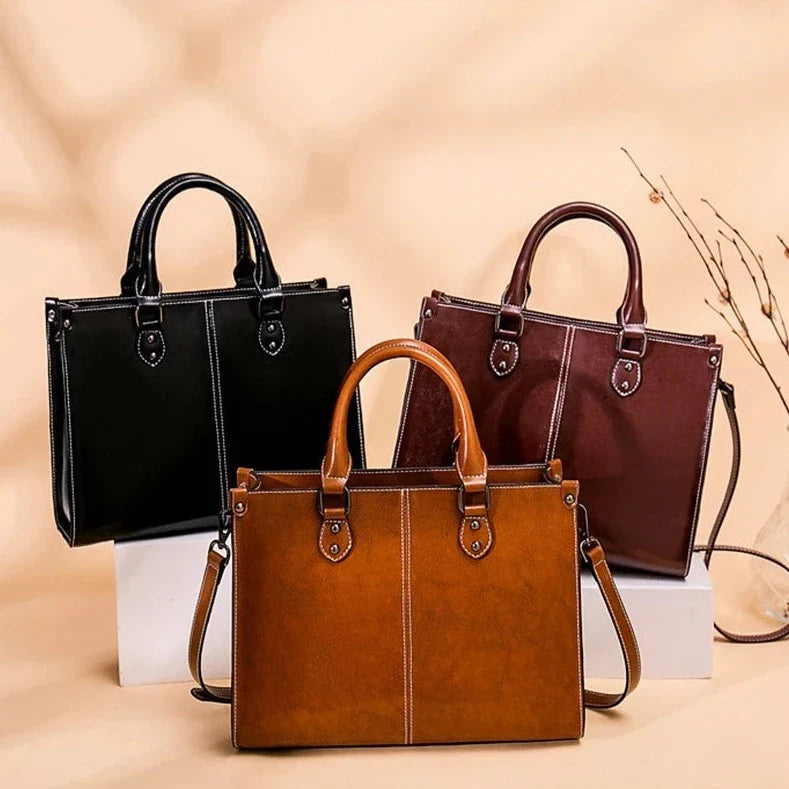 Sac à main cuir de couleur marron