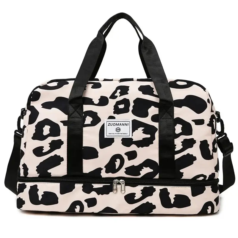Sac à main de voyage à motif léopard