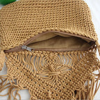 Sac à main en coton tissé au look vintage