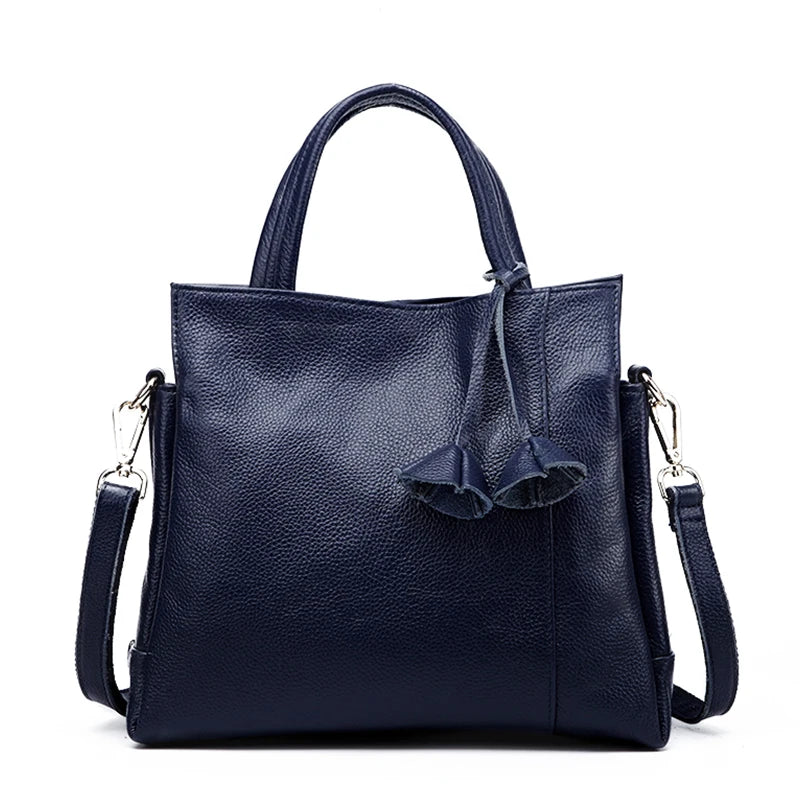 Sac à main en cuir avec bandoulière pour femme