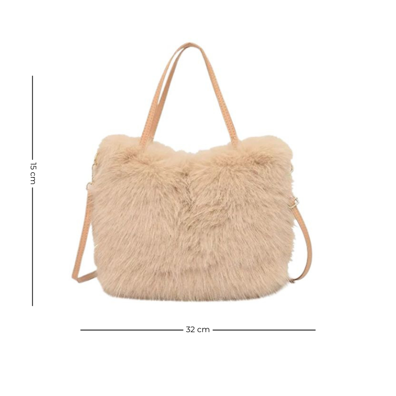 Sac à main en fausse fourrure douce et élégante