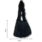Sac à main en fausse fourrure moelleuse