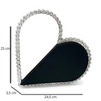 Sac à main en forme de cœur et strass pour mariage