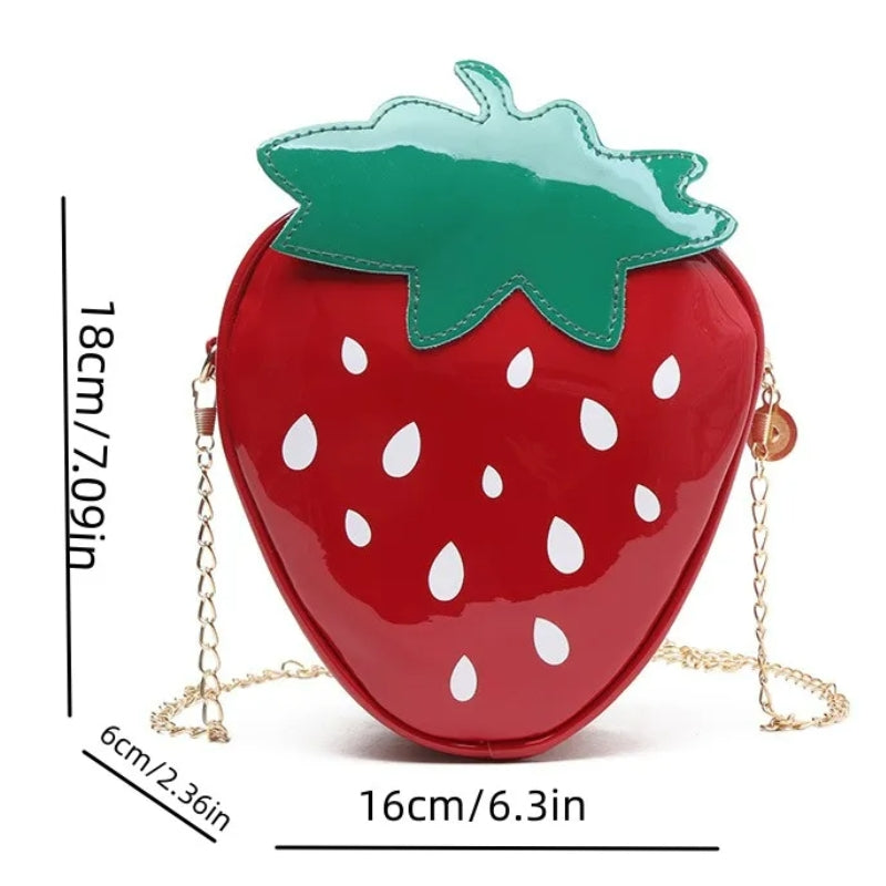 Sac à main en forme de fraise