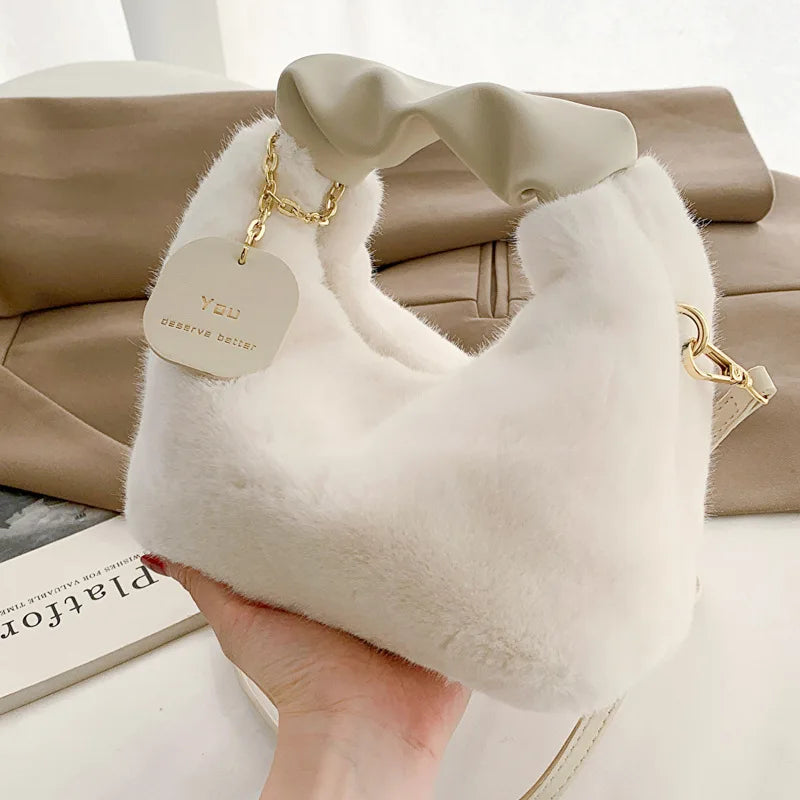 Sac à main en fourrure artificielle