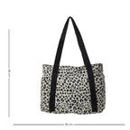 Sac à main en nylon blanc imprimé léopard