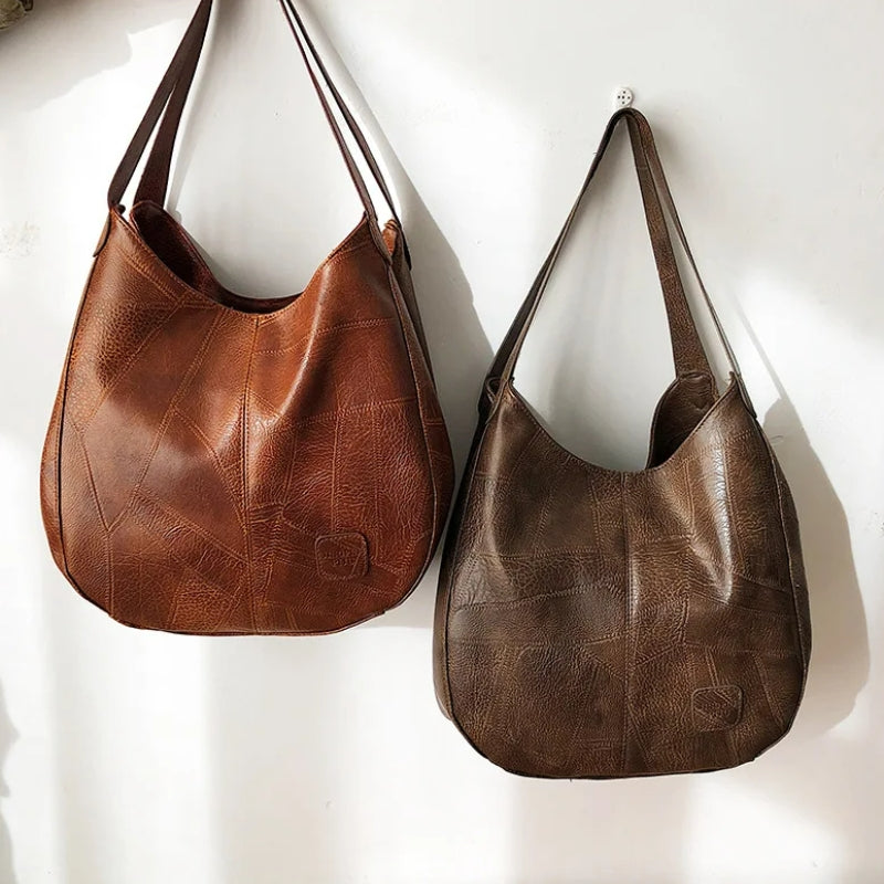 Sac à main en simili souple et fourre-tout