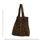 Sac à main en toile souple imprimé léopard