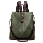 Sac à main et à dos élégant femme kaki