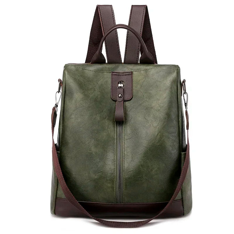 Sac à main et à dos élégant femme kaki