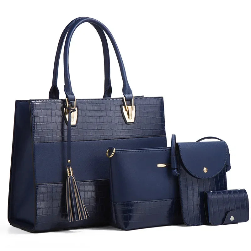 Sac à main et accessoires en 4 pièces
