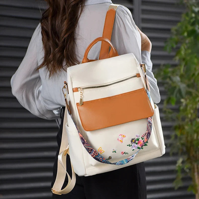 Sac à main et sac à dos féminin élégant en tissu Oxford