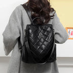 Sac à main et sac à dos féminin matelassé simili noir