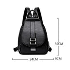 Sac à main et sac à dos féminin noir vintage