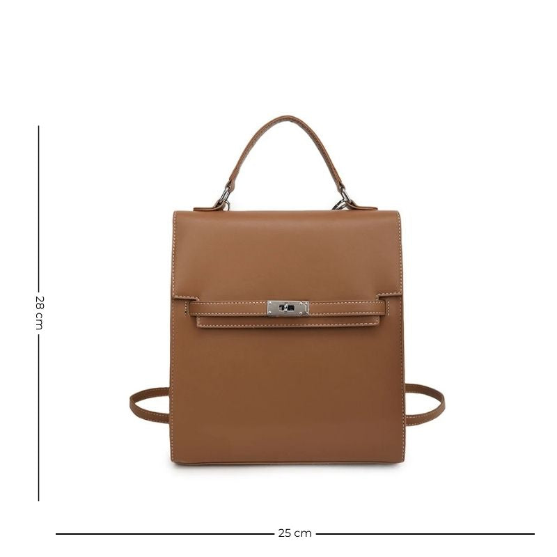 Sac à main et sac à dos femme élégant au format carré