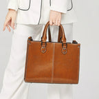Sac à main fabriqué en cuir marron