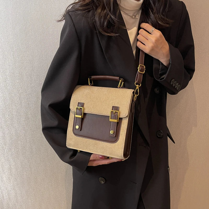 Sac à main façon cartable vintage